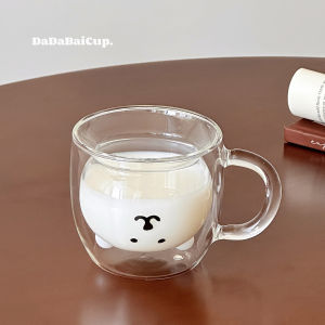 Trendy Double Layered Glass Mug