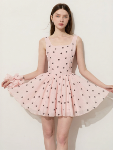 D-PLAY | Holiday Style Princess Polka Dot Dress