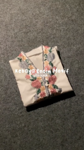 Kebaya Encim Maroon Motif Warna Katun Premium