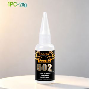 LOOLIFL | 502 Super Glue Fast-Drying Strong Cyanoacrylate Adhesive Suitable for DIY Crafts and Repairs on Metal Wood Plastic and Ceramics 20 Grams 1-5 Pieces Available to Choose from