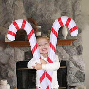 【On Sale】Merry Christmas Lollipop Big PVC Ornament Decor Balloons Toy Christmas Tree Xmas Wedding Candy Canes Decoration