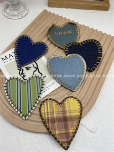 Mùa Thu Đông Mới 2025 Mảnh Vải Thêu Hình Trái Tim Mới Mảnh Vá Trang Trí Mảnh Vá Quần Áo Mảnh Vá Vải DIY