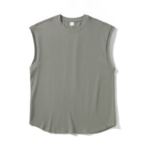 Áo Ba Lỗ Không Tay Cotton 100% 230g Mùa Hè Rộng Rãi Cho Nam Áo Ba Lỗ Thể Thao Thường Ngày Thời Trang Đường Phố Cho Nam Và Nữ