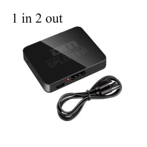 4K HDMI-compatible 1x2 Splitter Switch 1 in 2 Out Video Distributor Amplifier Dual Display for Box PC Monitor Projector Laptop