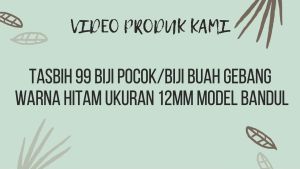 Tasbih Biji Pocok Biji Buah Gebang Warna Hitam Isi 99 Butir Ukuran 12 mm Model Bandul Anti Pecah Bahan KOKOH