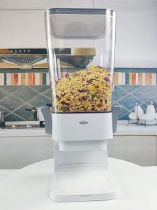 5.5L Countertop Cereal DispenserDry Food DispenserRice Dispenser Food Storage Countert,Grain dispenser oat storage tank,Food Storage Countert