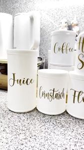 Dainty Canister Kitchen Organizer with Label (Personalized)