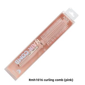 Anti-static Massaging Hairbrush for Women with Padded Teeth and Curling Function RIMEI