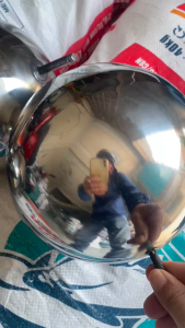 Bóng Cầu Inox Cao Cấp Có Ty Và Ốc Đường Kính 200mm Cho Trang Trí Nội Thất