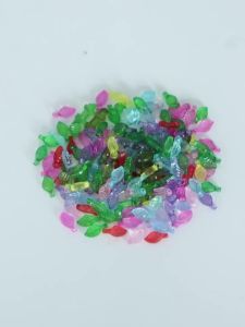 200pcs/lot Acrylic Leaf Shaped Pendant Beads Colorful Leaves Spacer Beads For DIY Necklace Earrings Charms Jewelry Accessories