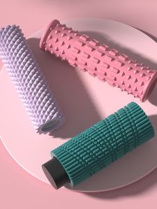 Professional Yoga Foam Rollers & Leg Slimming Muscle Relaxing Massage Stick Wheel Barrel Shaped Fitness Equipment for Sports