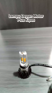 LAMPU DEPAN MOTOR PLUS KIPAS CAHAYA KUNING JAUH DEKAT PNP UNIVERSAL MOTOR