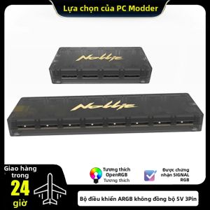 Bộ Điều Khiển Đèn LED ARGB Không Đồng Bộ Nollie 5V Hub USB 9Pin Tương Thích SignalRGB OpenRGB Màu Đen Dành Cho Hệ Thống Quản Lý Đèn RGB Trên Vỏ Máy Tính