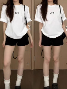 Quần Short Thể Thao Lưng Cao Màu Đen Phong Cách Mỹ Cho Nữ Mùa Hè Mỏng Rộng Rãi Thường Ngày Quần Short Mùa Hè Mới Về