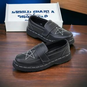 Sepatu pria loafer pantople polos kulit pu