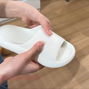 3cm thick-soled air cushion soft womens slippers mens summer slippers simple thick-soled home household couple bathroom bath non-slip womens slippers