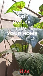 Crimson Artificial Plant Room Decoration with Pot Fake Plants Decor Home Decorations Display EZ Art