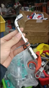 Cần Vặn Chữ L Hai Đầu Ống Khẩu 12mm Kim Loại Thép Bền Bỉ Hỗ Trợ Sửa Chữa Đa Năng Dụng Cụ Cầm Tay