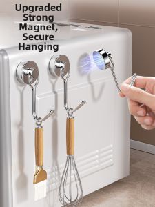 YUHANG | Magnetic Hook for Wall Storage No Drilling Required