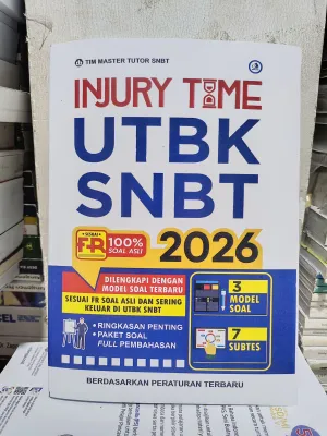 Buku Uji UTBK SNBT 2026 Injury Time 100% Soal Asli 3 Model Soal 7 Subtes Ringkasan Penting Paket Pembahasan
