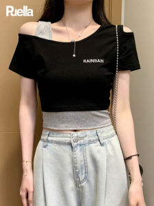 puella | Illusion Two-Piece Off-Shoulder Short Sleeve Crop Top