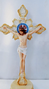 Salib Benedictus Bersinar / Salib Meja Tinggi 35 cm - PR 59 (Sudah Termasuk Bubble wrap 2 Meter)