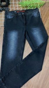 ERACOZ Celana Jeans Panjang Pria Slimfit Stretch Black Spray