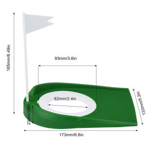 EELHOE | New Indoor Golf Putting Trainer With Hole Flag Putter Green Practice Aid Home Yard Outdoor Training Aid Adjustable HoleAcc