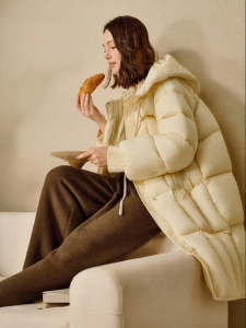 INMAN | Removable Hood Fur Long Womens Down Jacket