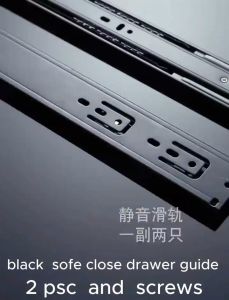 2PCS Drawer slide Drawer Guide Ful Extension sfide Steel Ball Bearing hydraulic soft closeDrawer Sliders