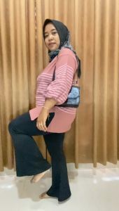 Celana Cutbray Knit Wanita Highwaist / Celana Loose Knit Korean premium Model Bawah Belah Higwaist Flare Pants Celana Kulot Semi Cutbray Wanita Dewasa Remaja