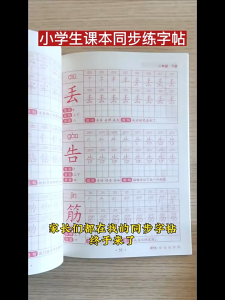 语文同步生字练字帖一二三四五六年级上下册小学生语文汉字描红本每日一练天天课本练语文生字同步描红人教版专用Pupil Synchronized Calligraphy Practice Wrokbook for 1-6 Grade Stroke Order New Character Practice Book Chinese Textbook