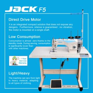JACK F5 / F 5 - Mesin Jahit JACK F5 Jarum 1 Industrial Servo Motor