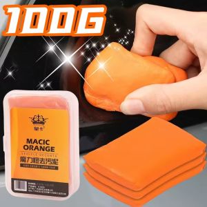 100g Boxed Car Wash Mud Clay Auto Body Fly Paint Iron Powder Bird Dropping Removal Tools Paint Scratch Free Deep Cleaning Accessories