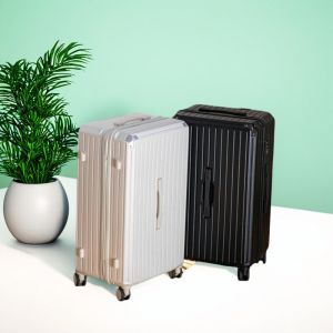 2025 New Pure Color Large Capacity Travel Luggage Womens Silent Universal Wheel Pull Rod Suitcase Password Box Travel Bag