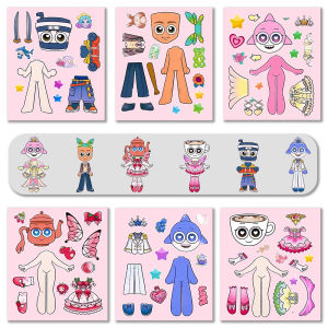 New DIY Handmade Princess Costume Change Stickers Childrens Educational Stress Relief Decorative Decals Fun Stationery