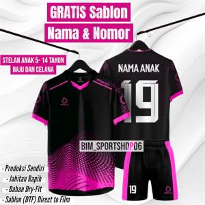 [ GRATIS SABLON NAMA + NOMOR] STELAN JERSEY FUTSAL BOLA ANAK-ANAK TERBARU NYAMAN DIPAKAI MENYERAP KERINGAT UNISEX COWO CEWEK