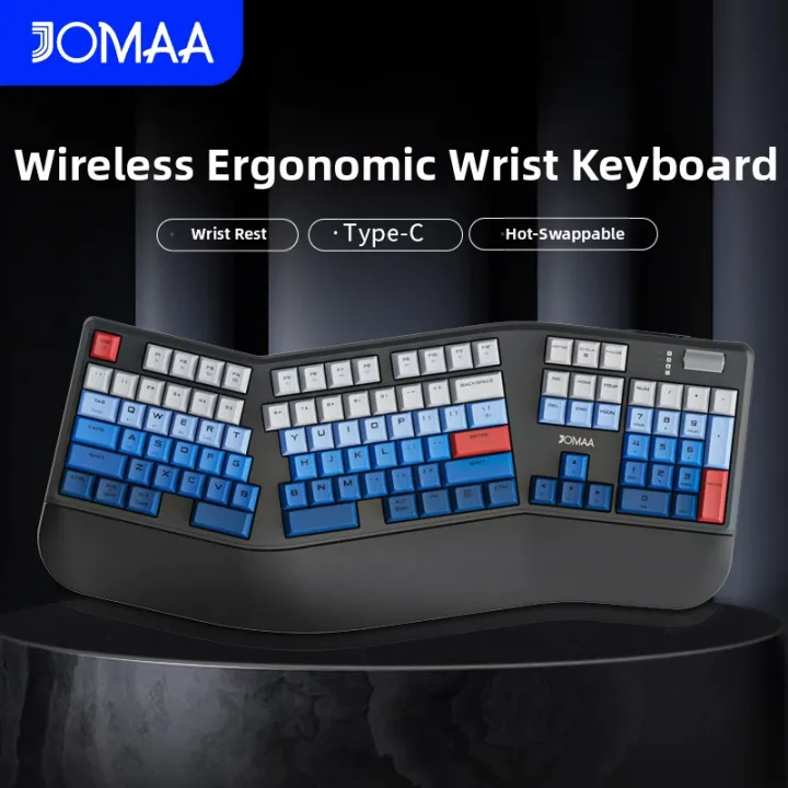 JOMAA | Ergonomic Full-Size Gaming Office Mechanical Keyboard