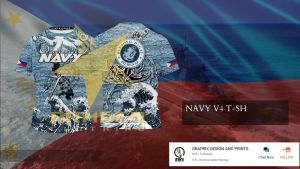 Navy V4 Tshirt Full Sublimation