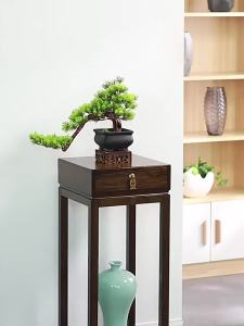 New Chinese Style Wooden Drawer Flower Stand