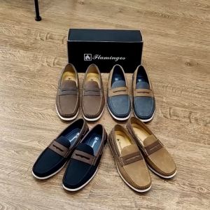 Fashion sailing shoes collision color suede soybean shoes mens classic
