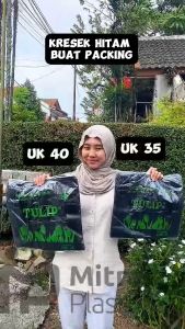 Kantong Plastik Tulip Merah Lebar 28 / Kresek Packing Online Shop Tebal