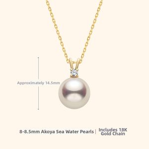 Helas | Rabbit Akoya Pearl Necklace 18K Gold Diamond