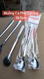 COMBO 5 Muỗng Cà Phê Cán Dài 18.5cm inox Dày cao cấp Anphacook - Thìa Muỗng Sinh Tố Cán Dài inox cao cấp MDCT