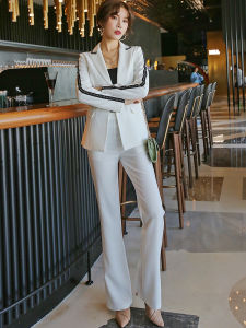 MUBEELE | ชุดสูทแฟชั่นสำหรับผู้หญิง พิธีกรระดับมินิ ทรงเข้ารูป ทรงหลวม สไตล์สตรีท ทรงเข้ารูป แขนยาว ทรงหลวม ทรงเข้ารูป