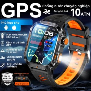 Đồng Hồ Thông Minh Quân Sự GPS Nam Mới Chống Nước 10ATM Màn Hình AMOLED HD 2.01 Inch T-Rex 3 Với Hơn 178 Chế Độ Thể Thao Gọi Bluetooth & Đo Độ Cao