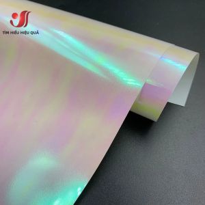 Vải Vinyl Chuyển Nhiệt Holographic Óng Ánh 30x25cm/50cm Tự Làm Dán Ủi Lên Quần Áo Trang Trí Giáng Sinh Chất Liệu PET Tự Dính
