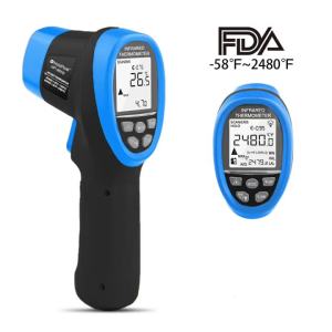 BT-985B Digital IR Thermometer Non-Contact Infrared Thermometer Alarm Data Hold Laser target Backlight High with Temperature