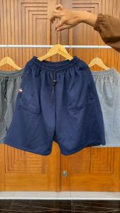 Promo Paket 4 Pcs Celana Pendek Pria Wanita Dewasa Santai Baby Terry Saku Resleting