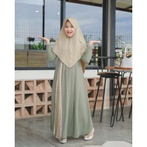 Gamis Anak Set Hijab Terbaru /Gamis Anak Perempuan 1-13 Tahun